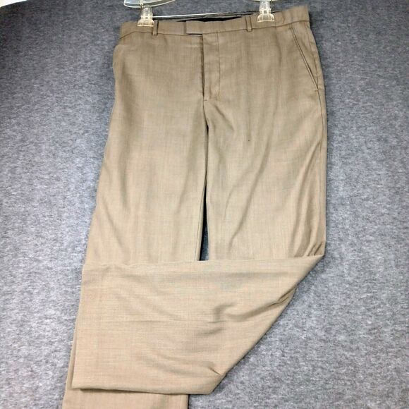 Perry Ellis Folio Flex Classic Fit Dress Pants Slacks Mens Size 36x32 - Gray - Picture 4 of 14